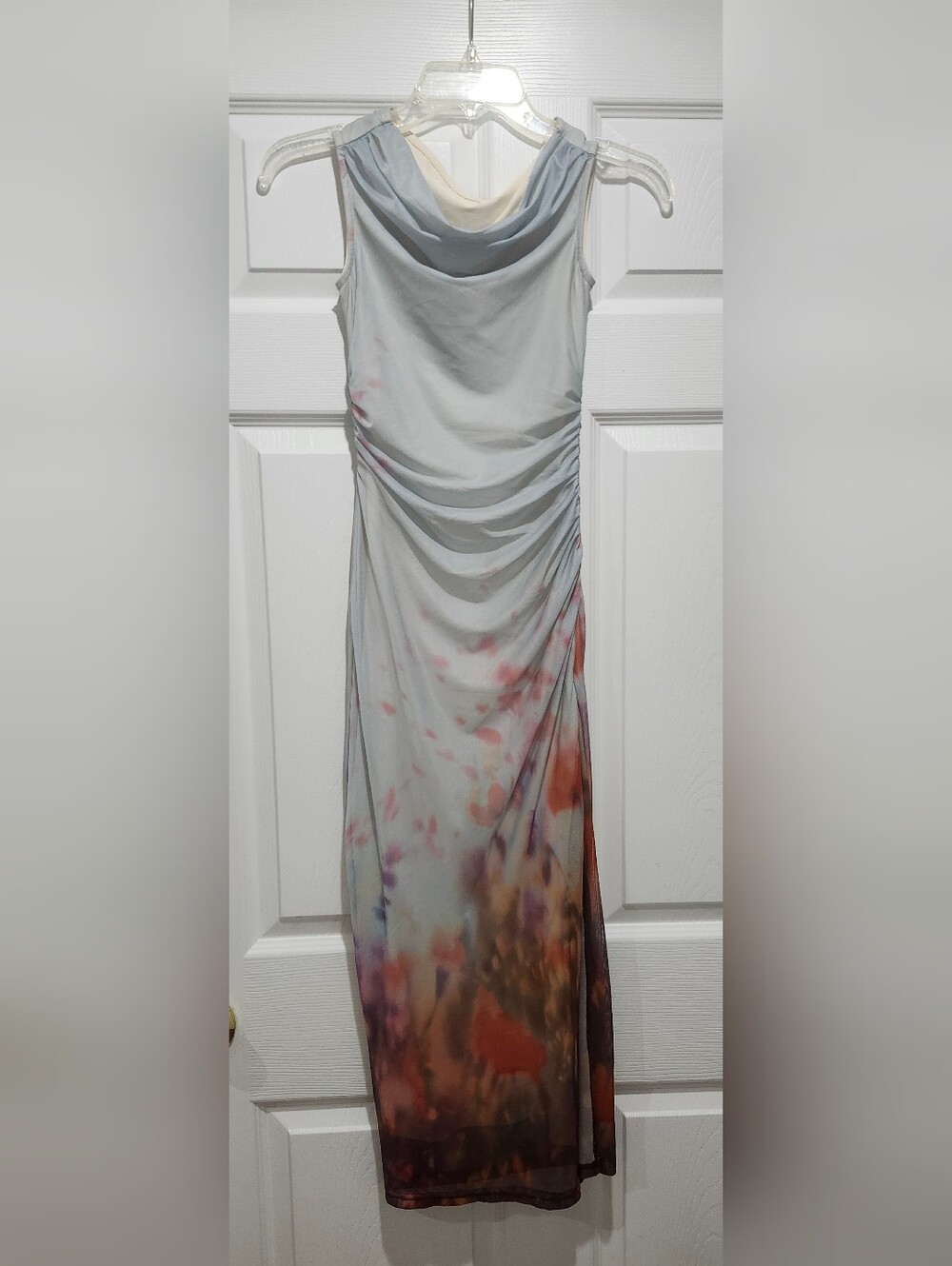 Cider Blue Fabric Tag Dress - Soft Neutral Blue